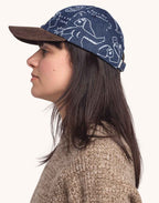 Casquette Six Panel Life Dance Denim Bleu & Marron en coton, Coton recyclé – OLOW