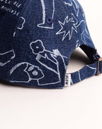Casquette Six Panel Life Dance Denim Bleu & Marron en coton, Coton recyclé – OLOW