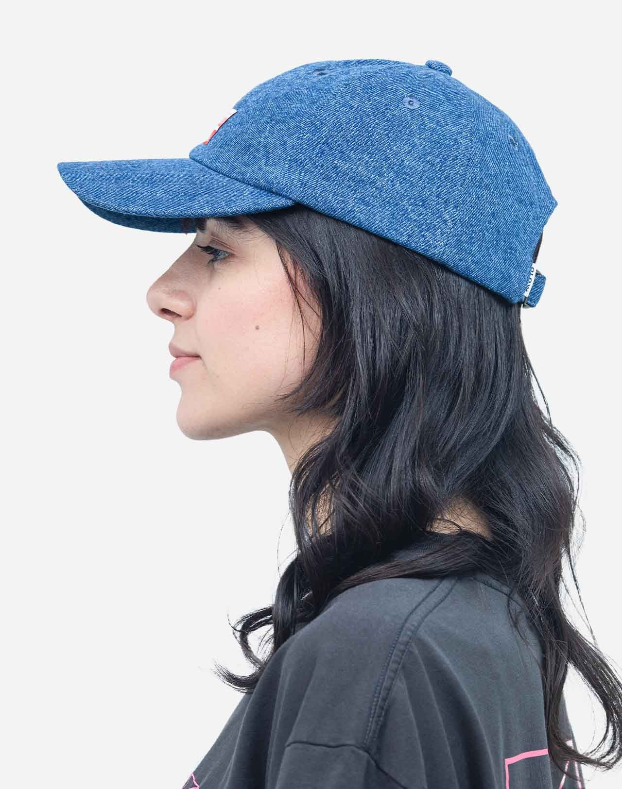 Blue denim Six Panel Oldy cap – Olow