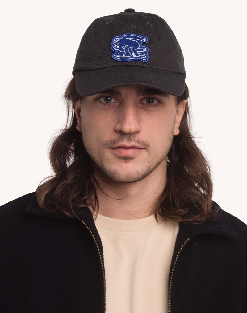 Casquette Six Panel Point Break Noir Carbone en sergé coton bio – OLOW