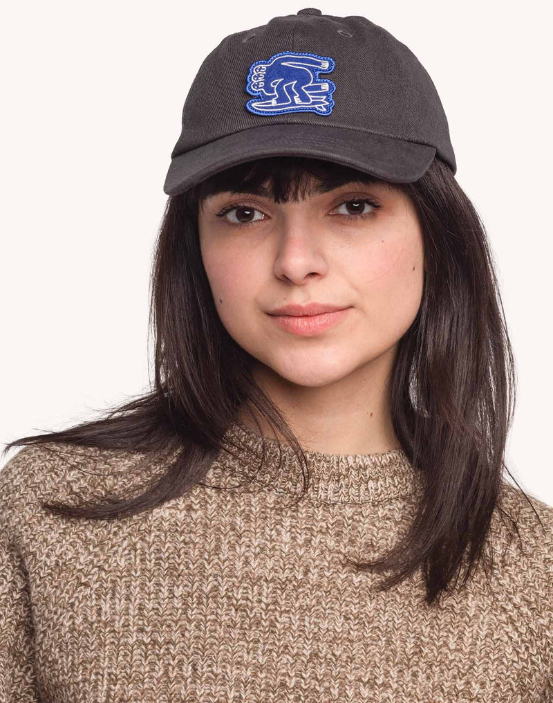Casquette Six Panel Point Break Noir Carbone en sergé coton bio – OLOW
