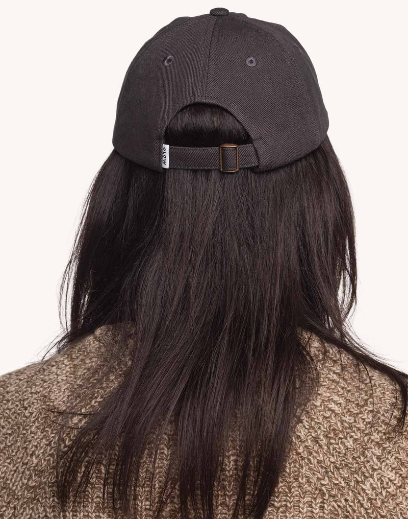 Casquette Six Panel Point Break Noir Carbone en sergé coton bio – OLOW