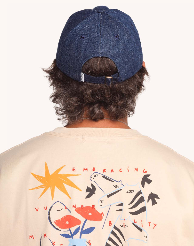 Casquette Six Panel Stanton Bleu & Marron en coton, Coton recyclé – OLOW