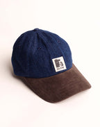 Casquette Six Panel Stanton Bleu & Marron en coton, Coton recyclé – OLOW