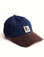 Casquette Six Panel Stanton Bleu & Marron en coton, Coton recyclé – OLOW