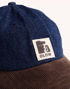 Casquette Six Panel Stanton Bleu & Marron en coton, Coton recyclé – OLOW