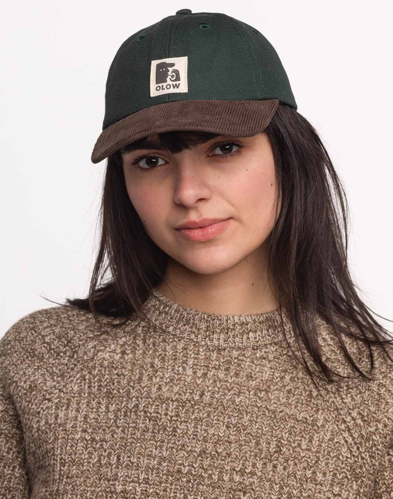 Casquette Six Panel Stanton Vert Mélèze & Marron en lyocell, Coton – OLOW
