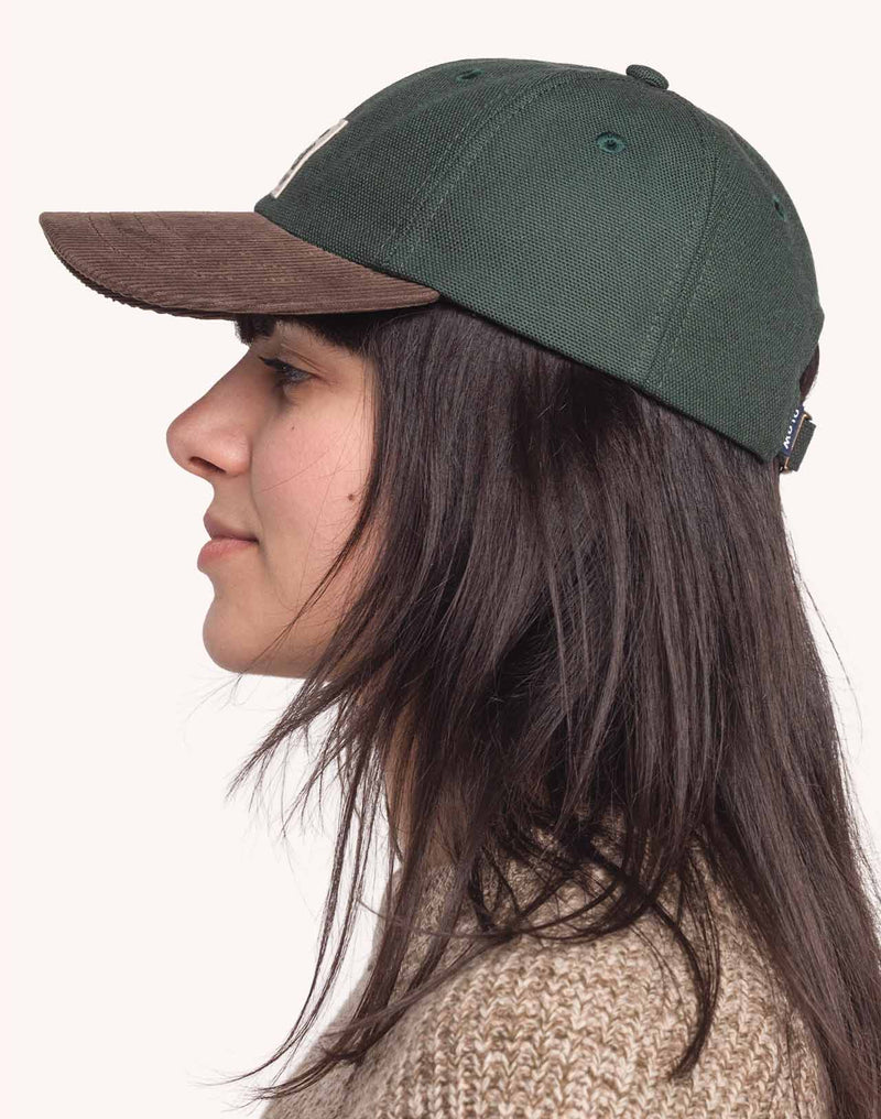 Casquette Six Panel Stanton Vert Mélèze & Marron en lyocell, Coton – OLOW