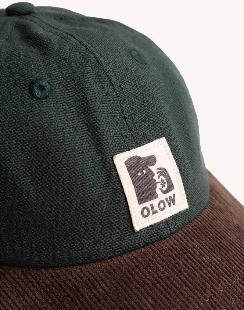 Casquette Six Panel Stanton Vert Mélèze & Marron en lyocell, Coton – OLOW