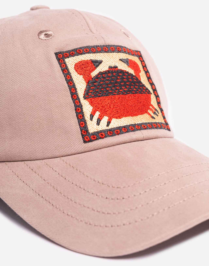 Casquette six panel Tourteau beige