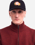 Casquette six panel Weather denim noir