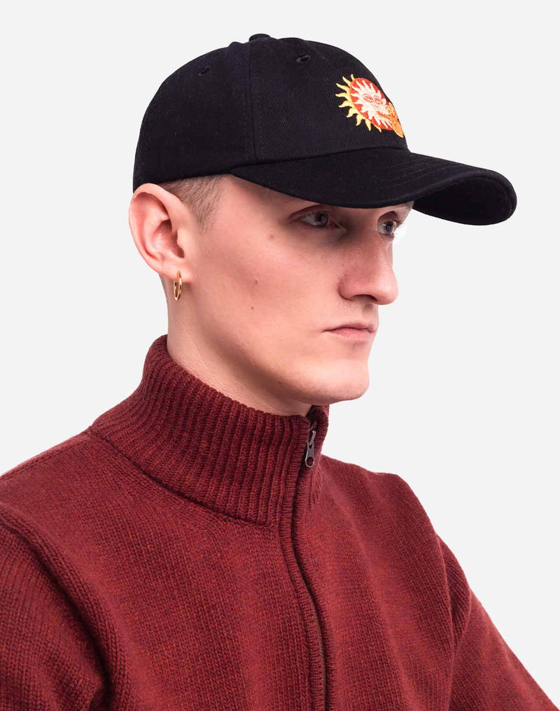 Casquette six panel Weather denim noir