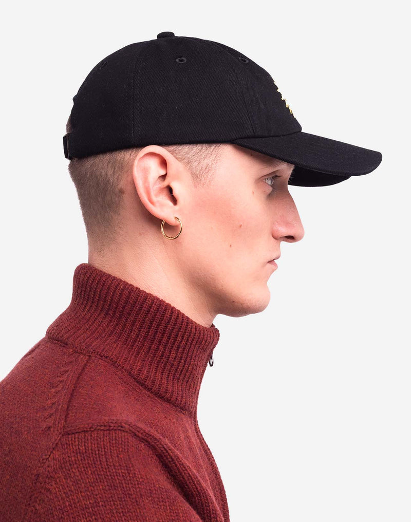 Casquette six panel Weather denim noir