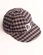 Casquette Wick Marron et Bleu en flanelle de coton – OLOW