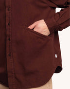 Chemise Brook Chocolat en popeline de coton – OLOW
