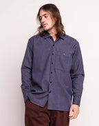 Chemise Decré Borhd Denim Bleu en coton recyclé, Polyester recyclé, Autres fibres recyclées – OLOW