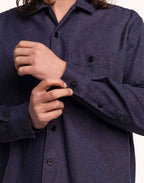Chemise Decré Borhd Denim Bleu en coton recyclé, Polyester recyclé, Autres fibres recyclées – OLOW