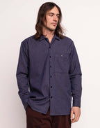 Chemise Decré Borhd Denim Bleu en coton recyclé, Polyester recyclé, Autres fibres recyclées – OLOW