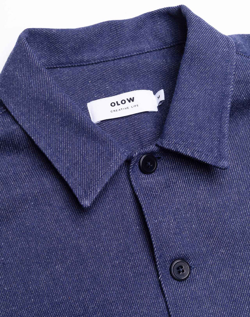 Chemise Decré Borhd Denim Bleu en coton recyclé, Polyester recyclé, Autres fibres recyclées – OLOW