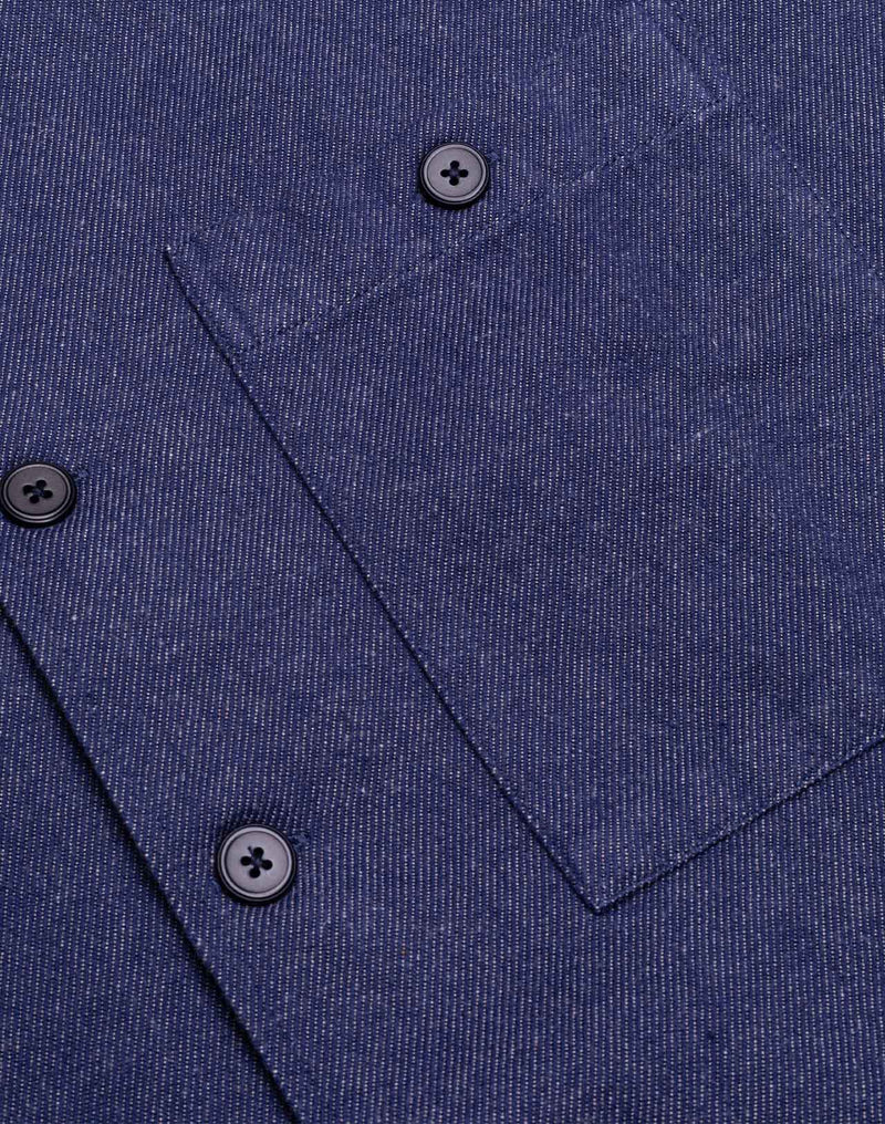 Chemise Decré Borhd Denim Bleu en coton recyclé, Polyester recyclé, Autres fibres recyclées – OLOW