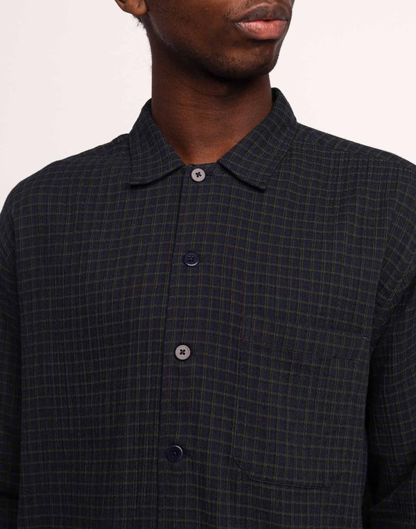 Chemise Decré Brackley Bleu Marine en coton bio GOTS – OLOW