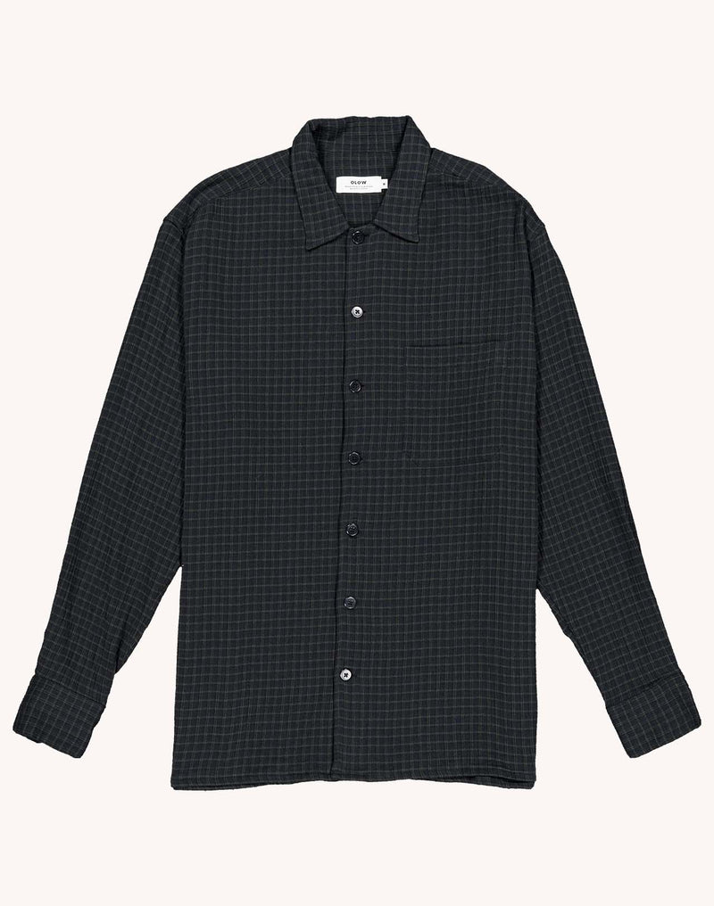 Chemise Decré Brackley Bleu Marine en coton bio GOTS – OLOW