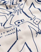 Chemise Decré Life Dance Beige et Bleu en sergé coton – OLOW