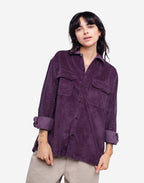 Chemise Décré milton prune