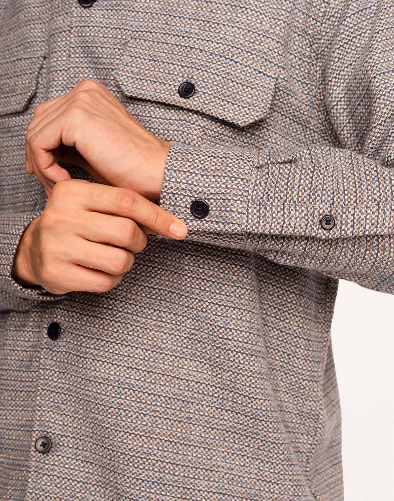 Chemise Décré plémon bleu chiné