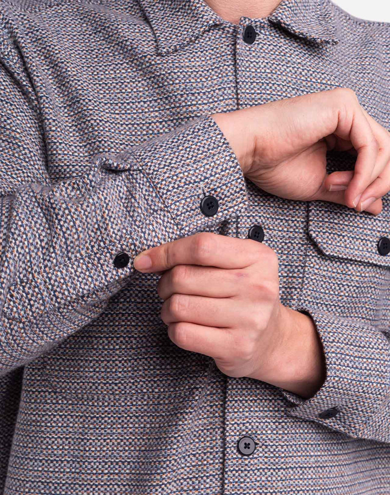 Chemise Décré plémon bleu chiné
