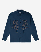 Chemise Décré pollen marine