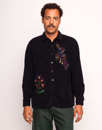Chemise Decré Take Off Noir en velours de coton – OLOW