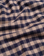 Chemise Decré Wick Marron et Bleu en flanelle de coton – OLOW