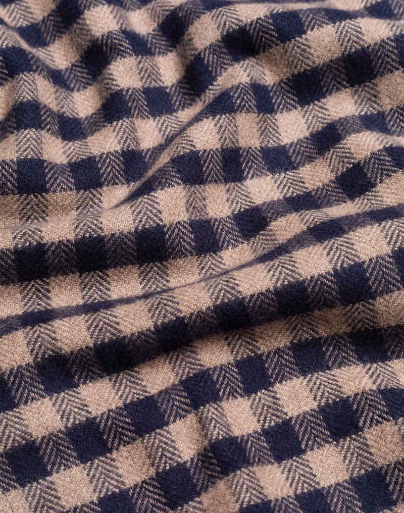 Chemise Decré Wick Marron et Bleu en flanelle de coton – OLOW