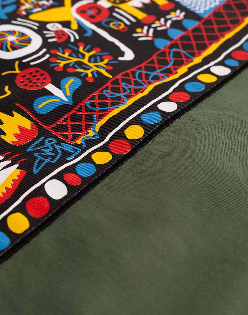 Chemise Nago Fields Kaki en sergé coton – OLOW