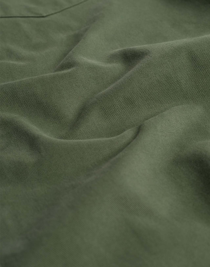 Chemise Nago Fields Kaki en sergé coton – OLOW