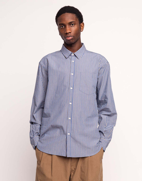 Chemise Nago Randal Bleu Clair en coton bio GOTS – OLOW