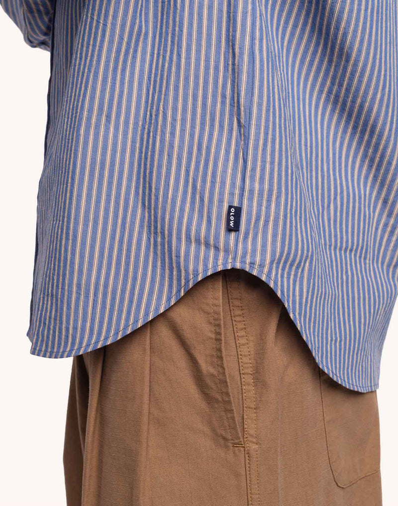 Chemise Nago Randal Bleu Clair en coton bio GOTS – OLOW