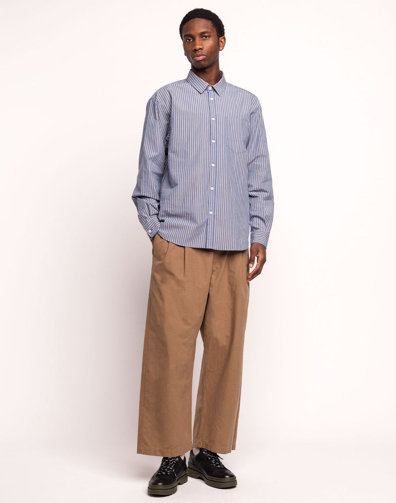 Chemise Nago Randal Bleu Clair en coton bio GOTS – OLOW