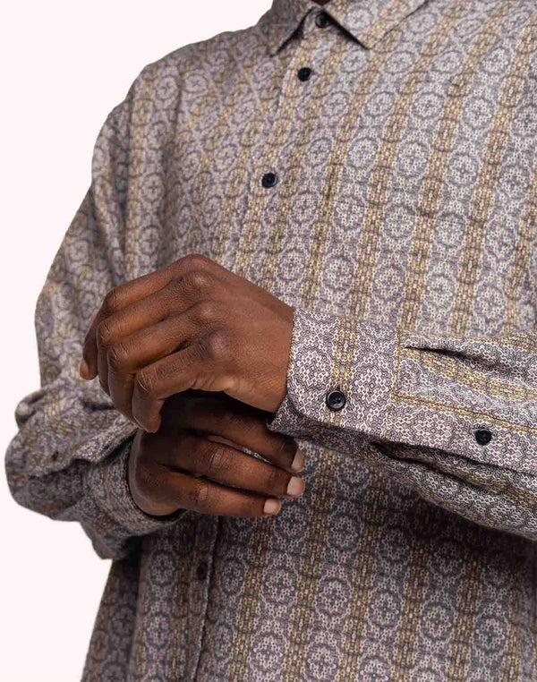 Chemise Nago Visakha Gris en coton – OLOW