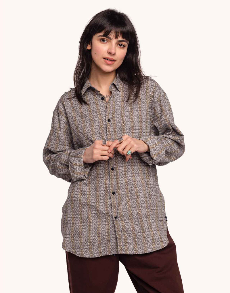 Chemise Nago Visakha Gris en coton – OLOW