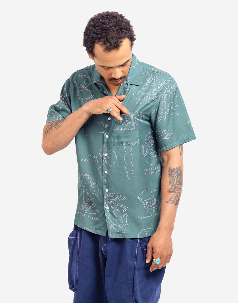 Chemisette Aloha Florem bleu-gris