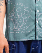 Chemisette Aloha Florem bleu-gris