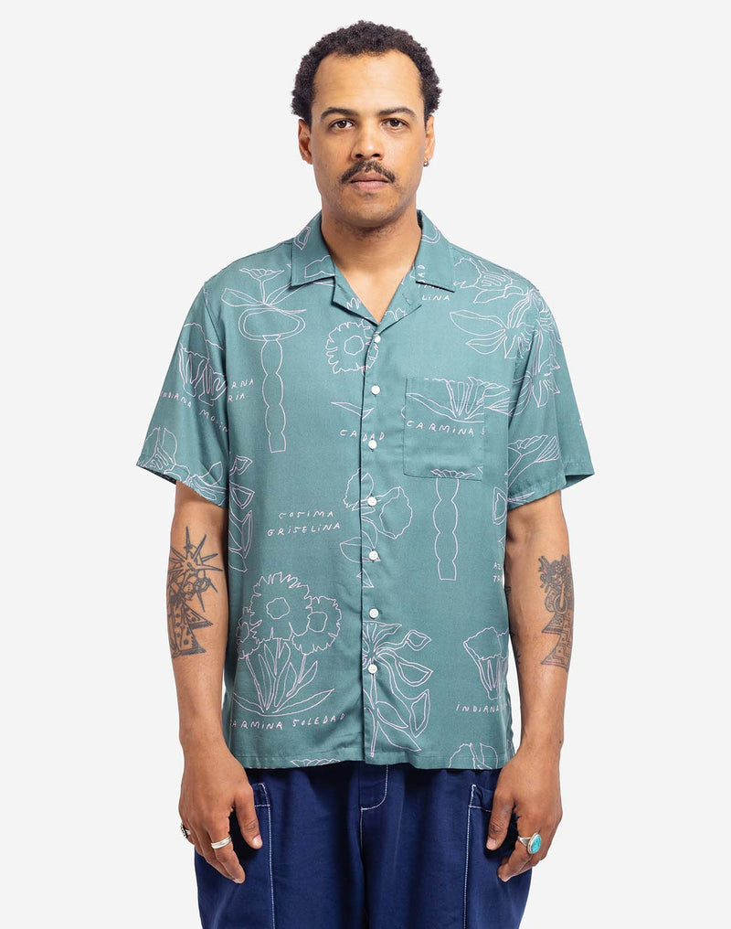 Chemisette Aloha Florem bleu-gris