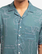 Chemisette Aloha Florem bleu-gris
