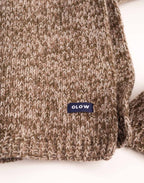 Écharpe Horn Beige-Kaki Chiné en laine mérinos extra-fine – OLOW