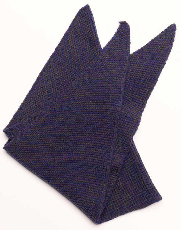 Écharpe Kolmio Bleu Marine Chiné en laine mérinos extra-fine – OLOW