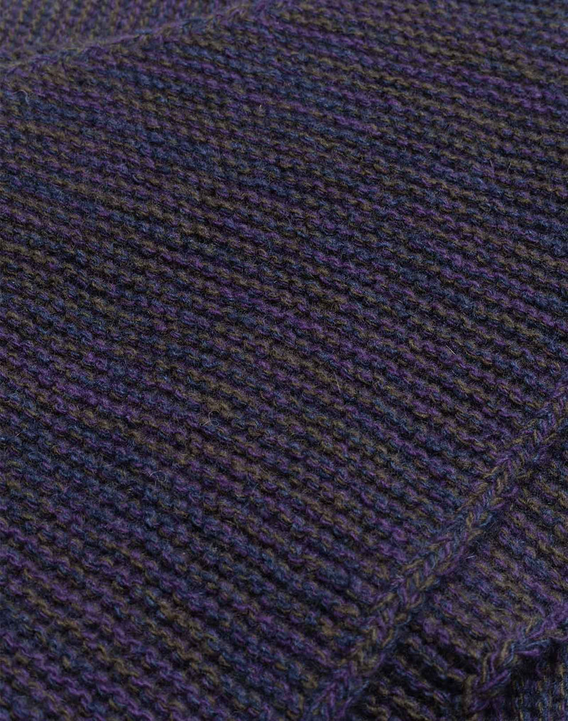 Écharpe Kolmio Bleu Marine Chiné en laine mérinos extra-fine – OLOW