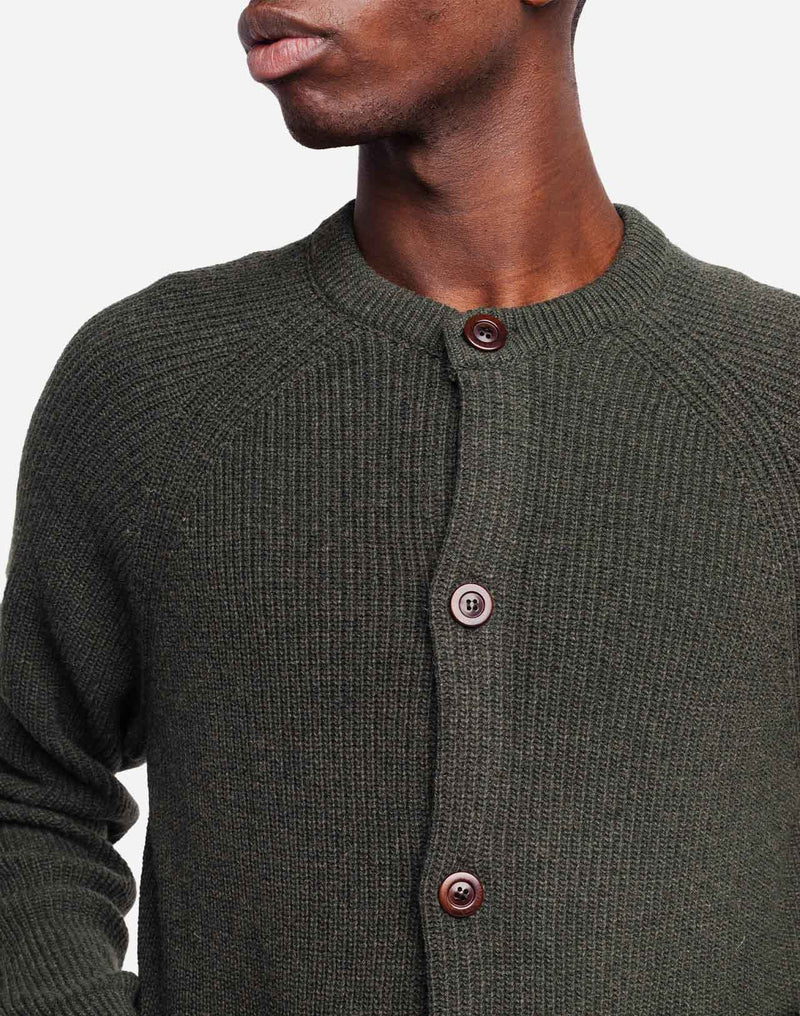 Gilet Tricot vert forêt