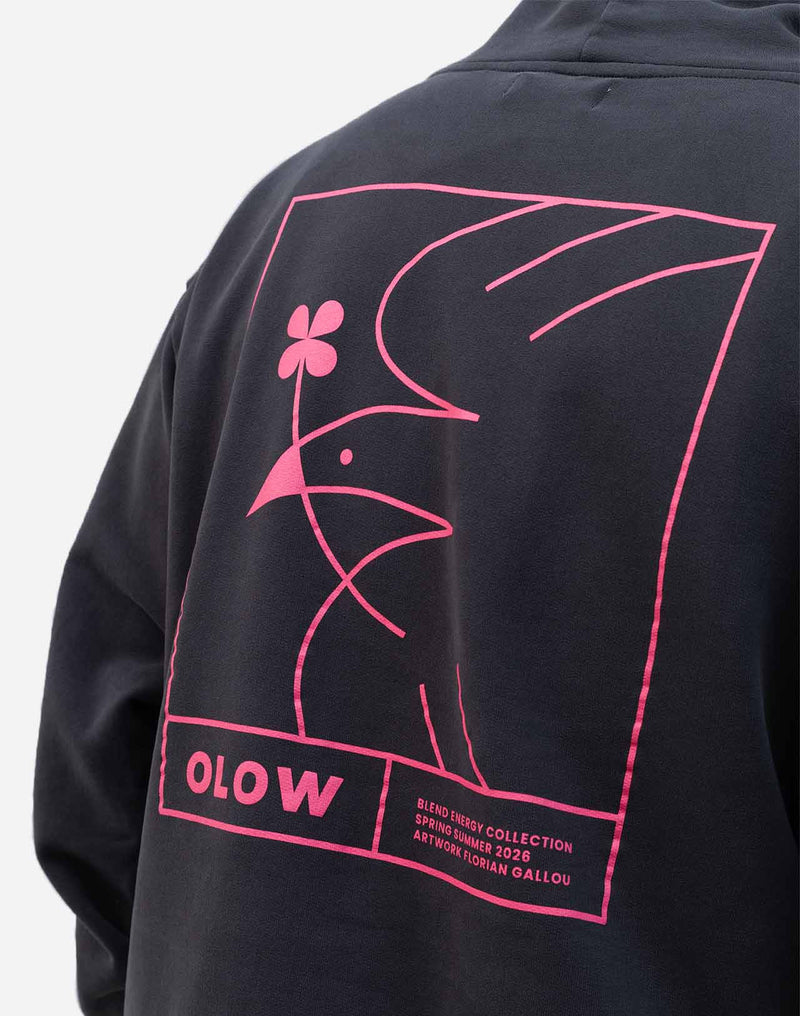 Sweat à capuche Hoodie Pomba noir carbone